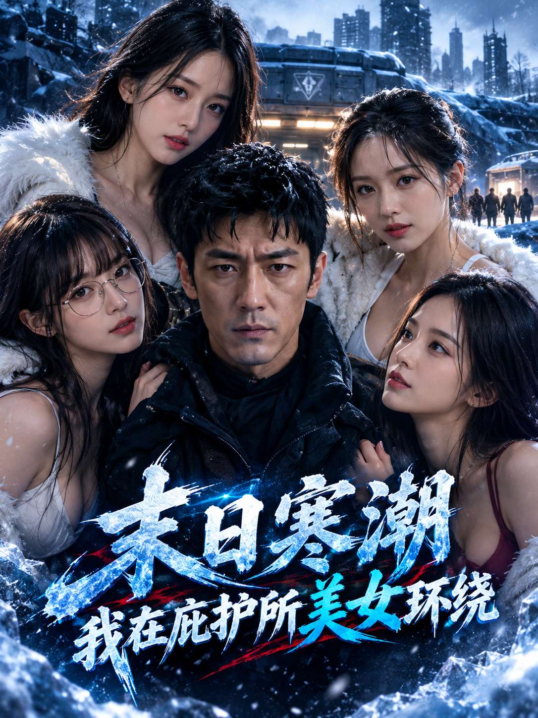 AI成人短剧：末日寒潮我在庇护所美女环绕