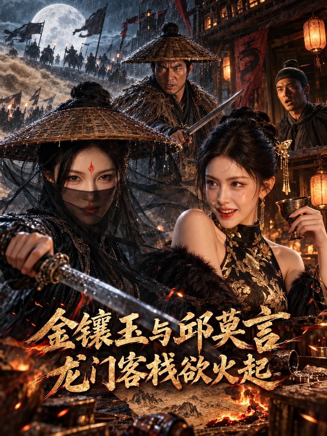 AI成人短剧：金镶玉与邱莫言 龙门客栈欲火起