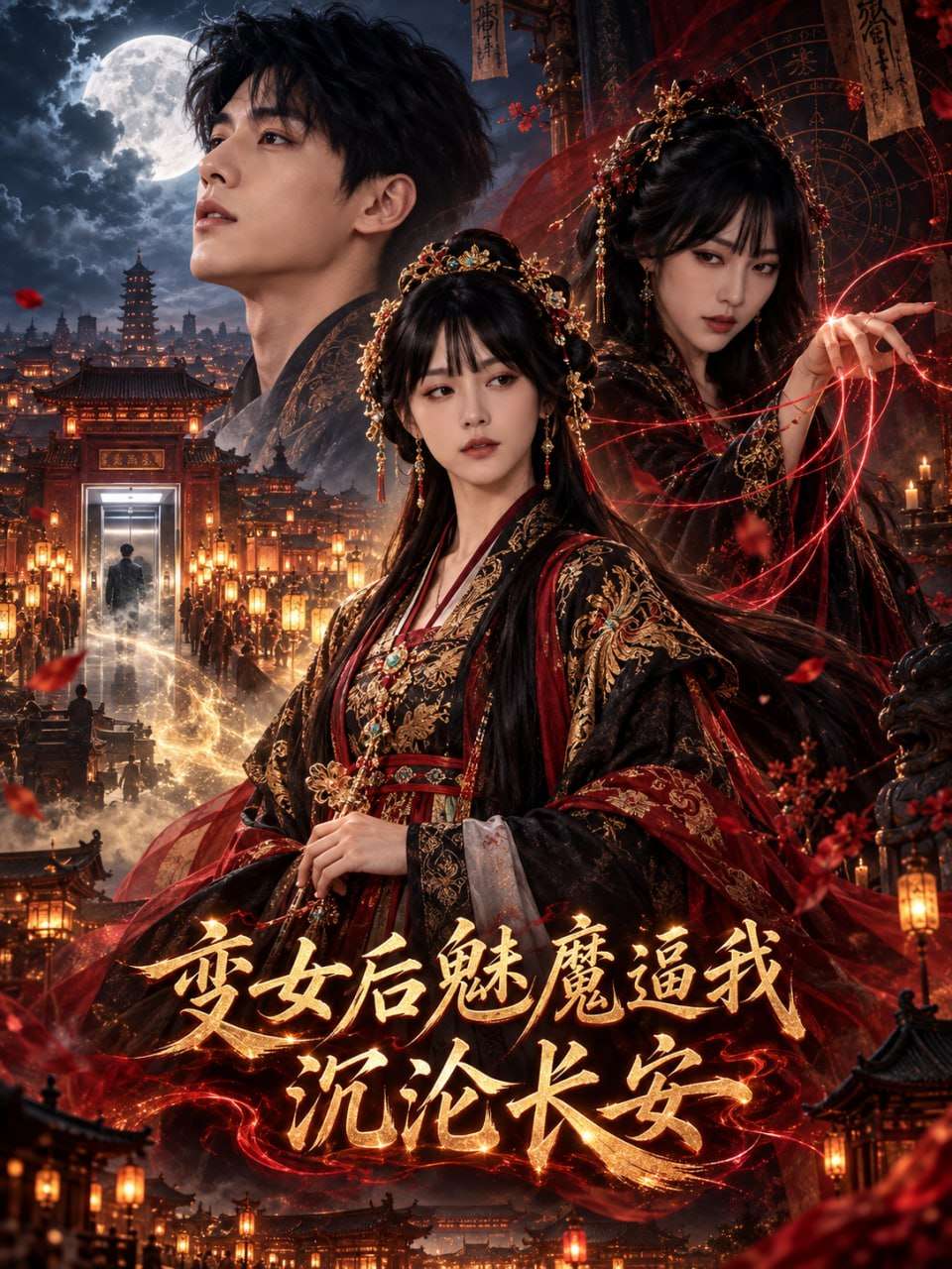 AI视频：变女后魅魔逼我沉沦长安