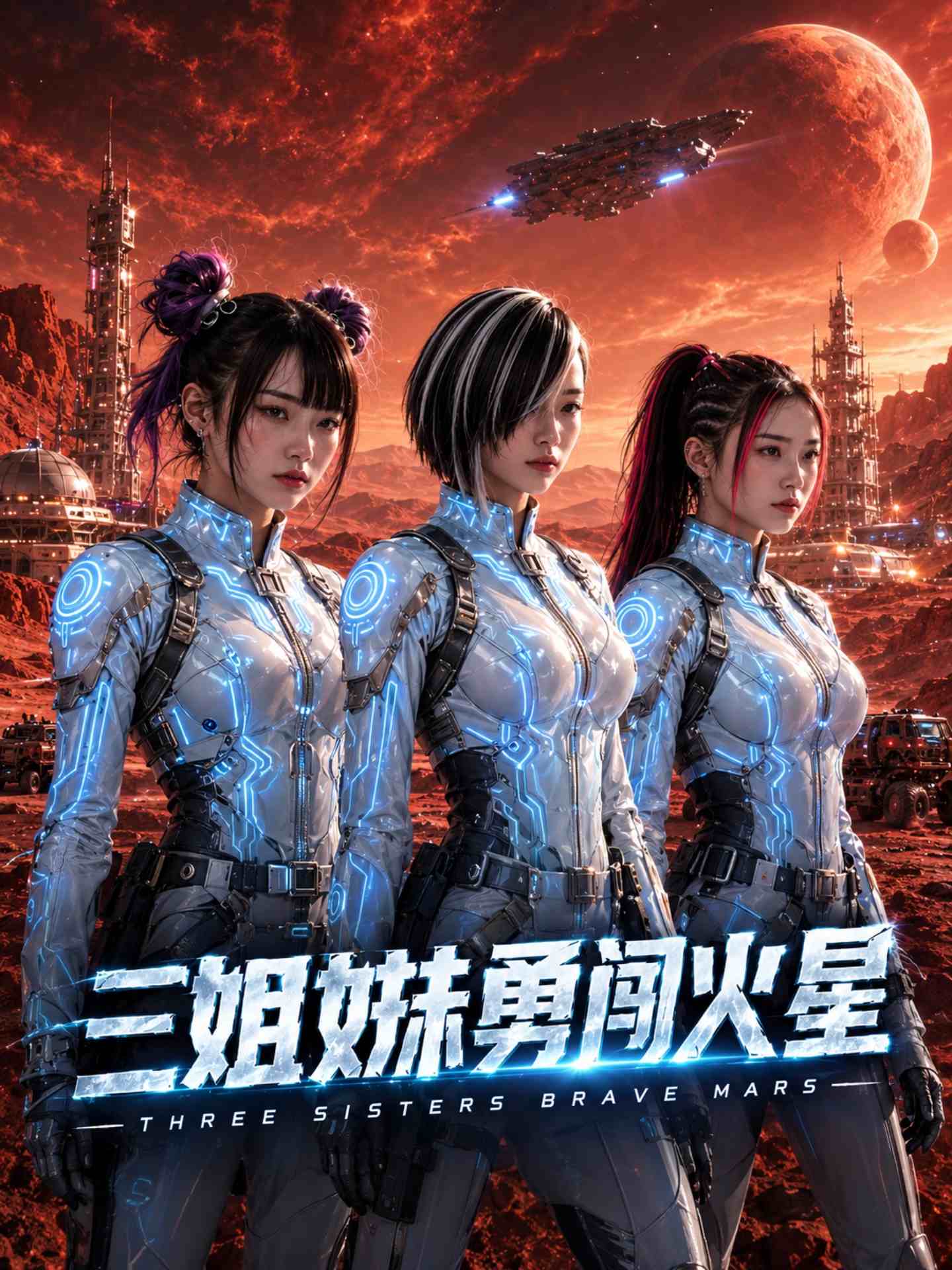 AI视频：三姐妹勇闯火星