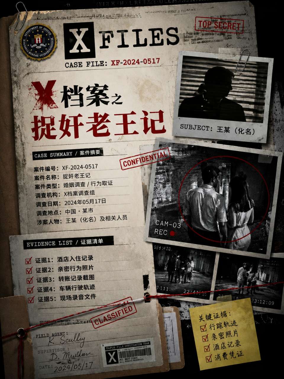 AI成人短剧：X档案之捉奸老王记