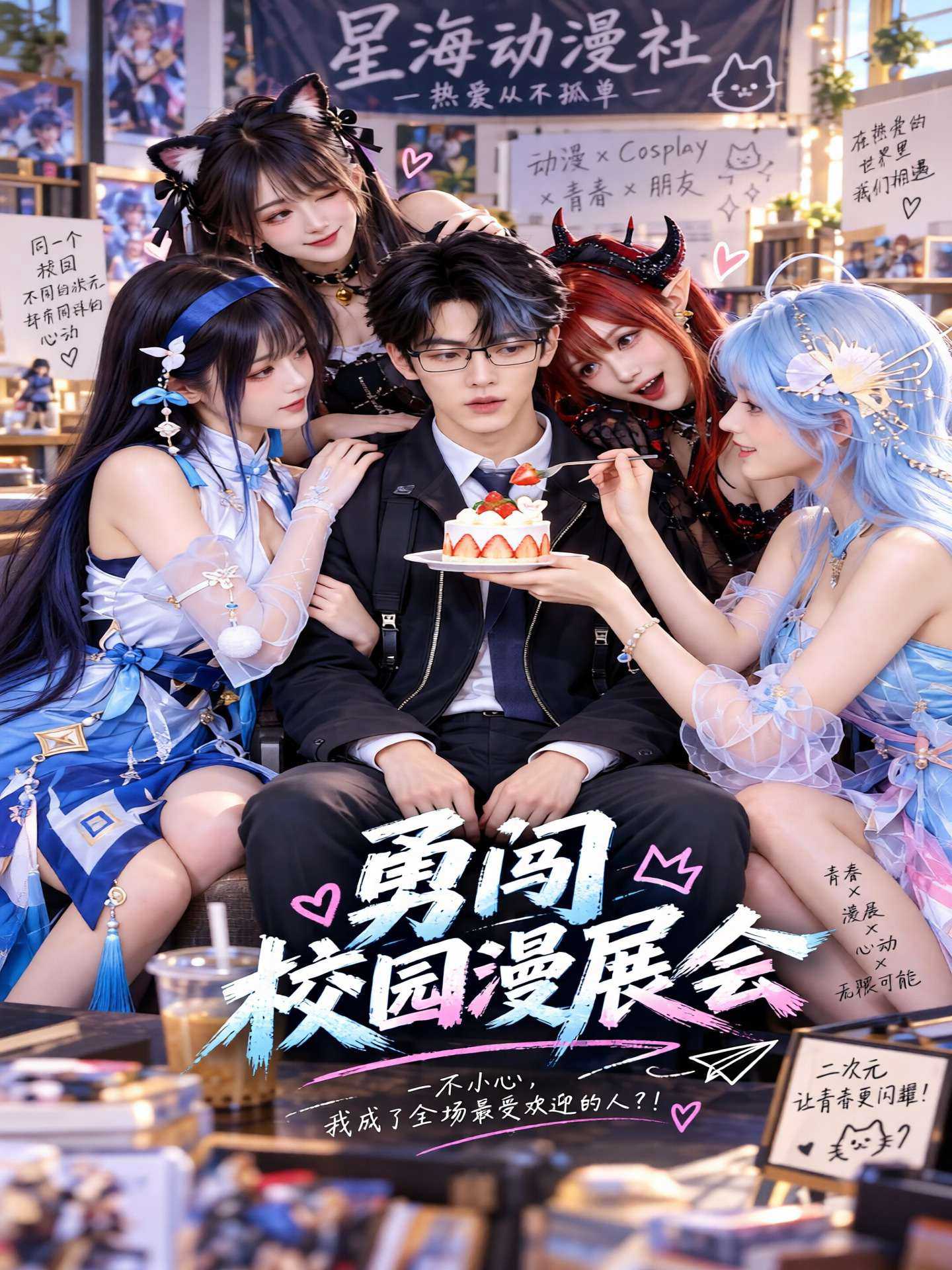 AI成人短剧：勇闯校园漫展会