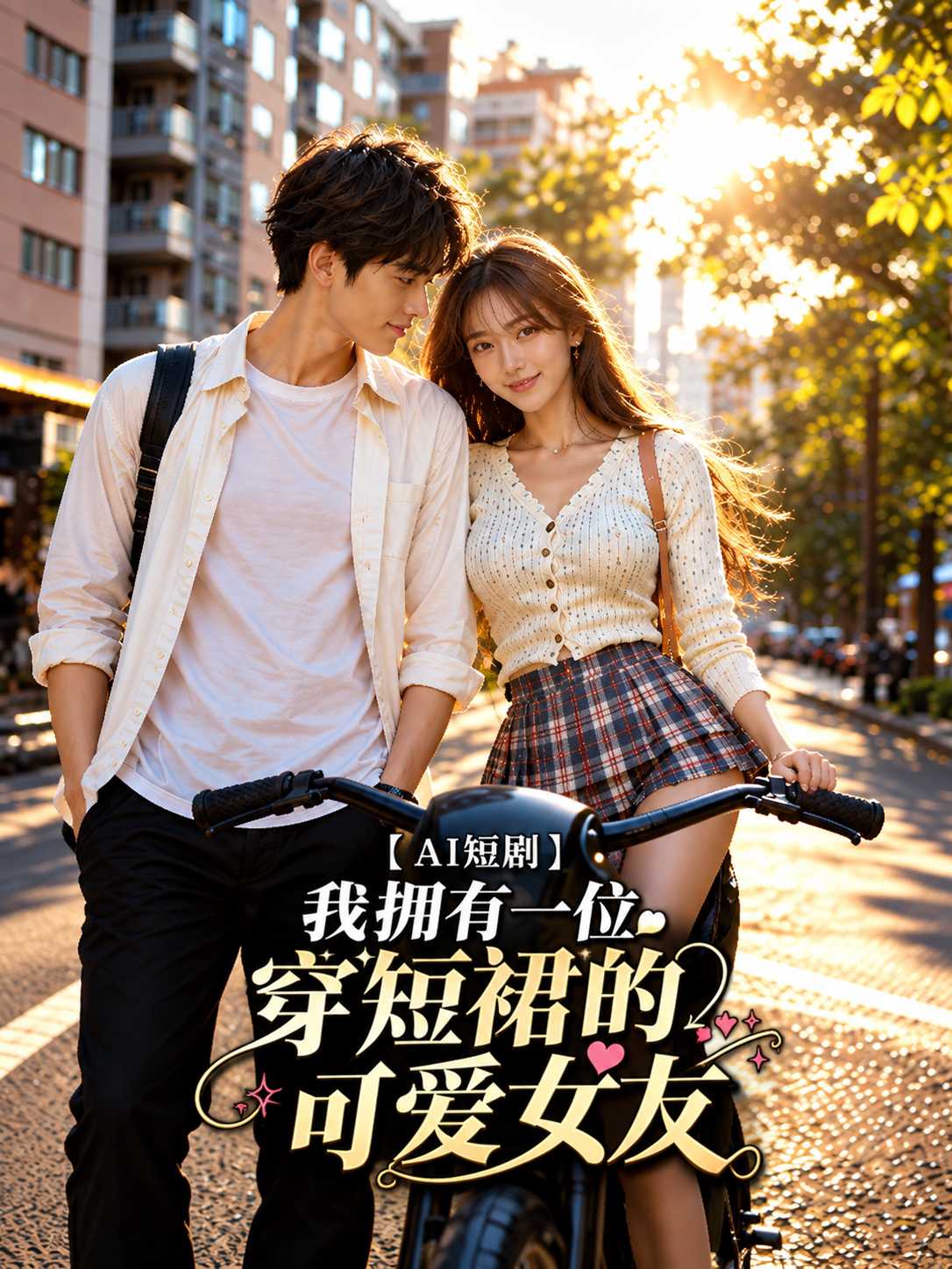 AI视频：我拥有一位穿短裙的可爱女友