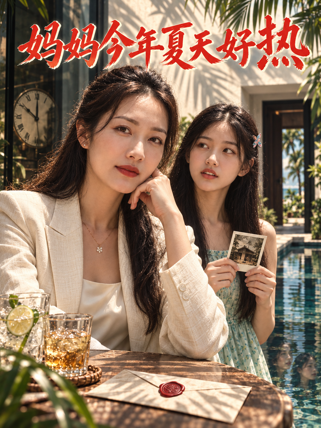 AI视频：妈妈 今年夏天好热