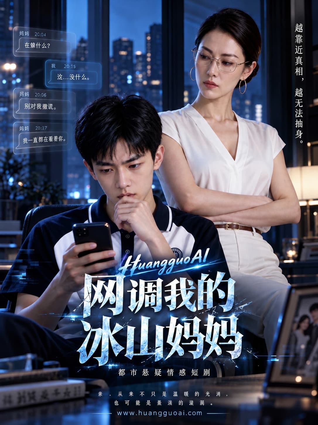 AI成人短剧：网调我的冰山妈妈