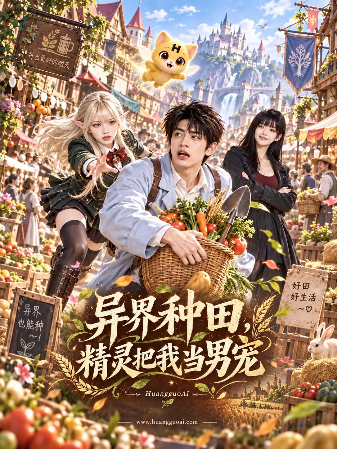 AI成人短剧：异界种田，精灵把我当男宠