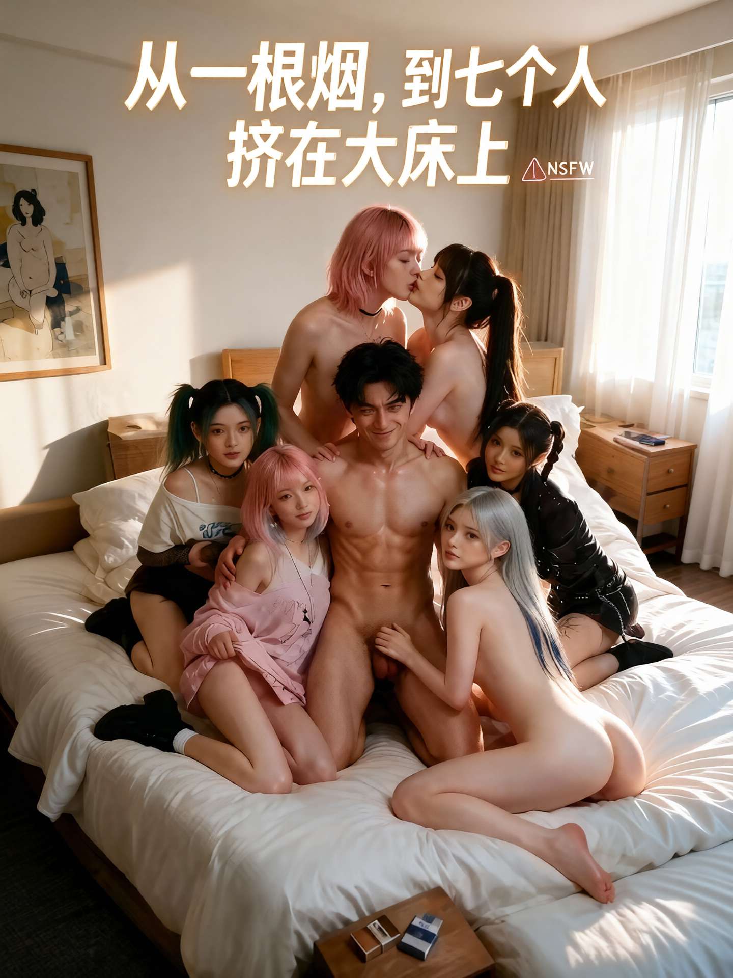 AI成人短剧：从一根烟到七个人挤在大床上