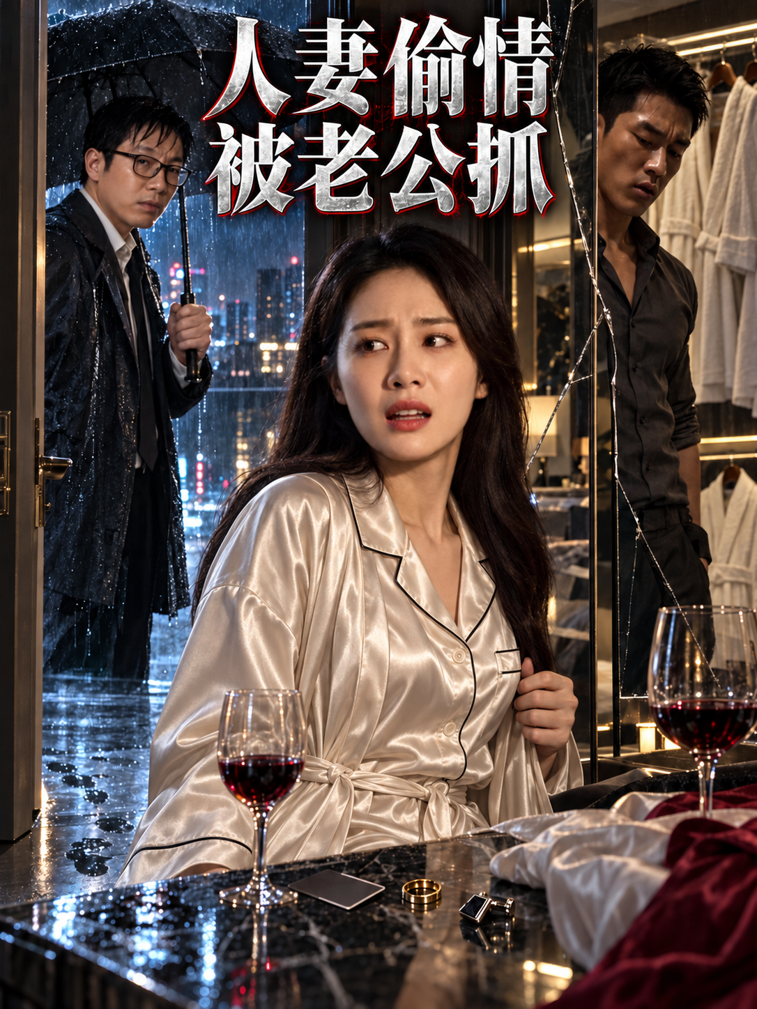 AI成人短剧：人妻偷情被老公抓奸